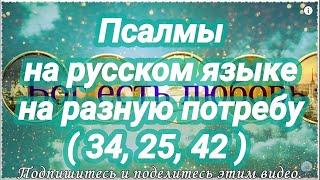 Когда враги продолжают искать твоей погибели. Псалмы на разную потребу. Псалом 34, 25, 42.