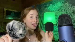 ASMR// Mic Scratching  with fluffy & foam mic cover