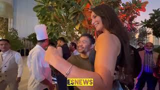 World tallest female boxer 6-7 meets manny Pacquiao look at his reaction