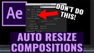 How To RESIZE Compositions In After Effects FAST