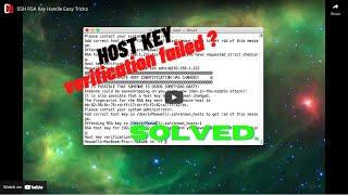 SSH RSA Host Key verification failed? [Solved]