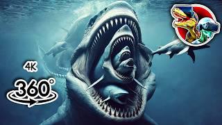 360 Sea Monster Eat Monsters Size Comparison | 360 video 4K