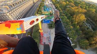 BOOSTER MAXX - Fly to 60m high - Fun Fair Tuileries 2020 of Paris - Pov On Ride !