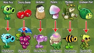 Pvz 2 Discovery - Every NEW & OLD Plants Evolution NOOB - PRO version