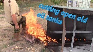 Harvesting usable steel from scrap oil tanks