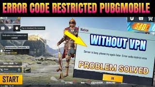 Error Code Restrict Area 100% Problem Solved PubgMobile | Play Pubg Global without Vpn