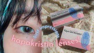 hapakristin - my first time trying coloured contacts 