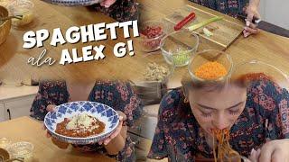 Alex Gonzaga cooking spaghetti