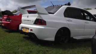 Mitsubishi Lancer Evolution звуки выхлопа (Mitsubishi EVO Exhaust Sound Complition)