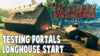 Crafting Portals And Building a Longhouse - Valheim Viking Survival Game Part 5