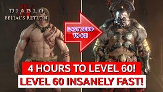 Fastest Way to Level 60 in Diablo 4 Season 8, From Zero to 60 FAST! Level 60 in RECORD TIME!