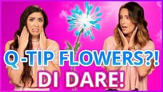 DIY Q-TIP FLOWERS?! | Di Dare w/ Cassie Diamond & Adrienne Finch