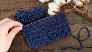 Men's pattern "Mini rhombuses" with knitting needles 