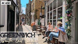 Sunny Day Stroll Through Greenwich, London | 4K HDR Tour