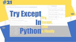 Python Tutorial - 21|Try Except in Python | Python for Beginners | Learnerea