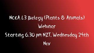 NCEA Level 3 Biology: Plants & Animals AS 91603