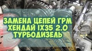 замена цепей грм хендай ix35 2.0 турбодизель