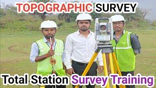 Topographic Survey using Total Station | Total Station Survey Training | Total Station Setup 0 Angle