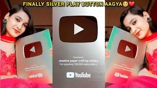 Unboxing my SILVER PLAY BUTTONThank you Guys , CREATIVE PAPER CRAFT BY ESHIKA