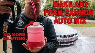 EASY $6 FOAM CANNON HACK | AUTO MIX ANY FOAM CANNON | CAR DETAILING TIPS