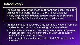 Topic 07, Part 01 - Introduction to Database Indexes