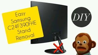 How to remove #Samsung Curved Monitor Stand C24F390FHE - 23.5" FHD | Easy Tutorial