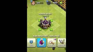 Speed Upgrade Laboratory Level 1 to Max #shorts #youtubeshorts #coc #cocshorts #clashofclans #viral