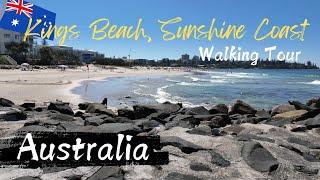 KINGS BEACH | 4K Walking Tour | Sunshine Coast, AUSTRALIA