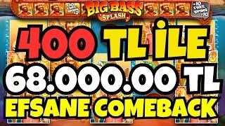 SLOT OYUNLARI | BİG BASS SPLASH | 400 TL KÜÇÜK KASA NASIL OYNANIR ? ! REKOR GERİ DÖNÜŞ YAPTIK !!!!