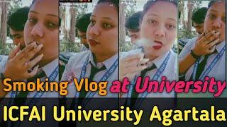 Jasmine Sutradhar Smoking At ICFAI University Agartala | Viral Smoking Video At ICFAI University Agt