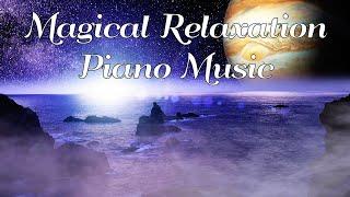 [ Magical Planet Sky ] Soothing Piano Music For Meditation And Sleep, Ocean Sounds, Stress Relief