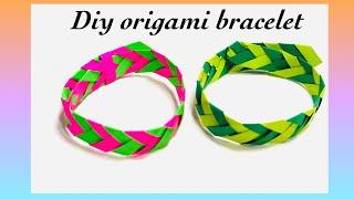 Super easy origami bracelet for kids #diy #viralshorts #ytshorts #youtubeshort #handmade #origami #