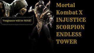 Mortal Kombat X (PS4) INJUSTICE SCORPION (Inferno) Endless Tower