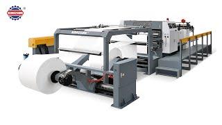 KSM-1500 Model Servo Control Double Rotary Knife Paper Sheeter Machines- Kingsun