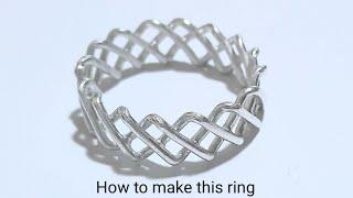 How to make a mesh ring || how to make a silver ring #silverring #meshring#stylishring