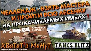 Tanks Blitz ЧЕЛЛЕНДЖ - ВЗЯТЬ МАСТЕРА И ПРОЙТИ ЛЕСЕНКУ НА ЛУЧШИХ ТАНКАХ, КОТОРЫЕ НАДО КАЧАТЬ️