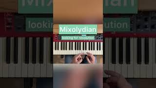 Mixolydian mode explained.  #musictheory #chords #mixolydian #musiclessons