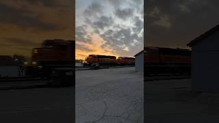BNSF Pasadena Local through Upland with a Beautiful Sunset #shorts