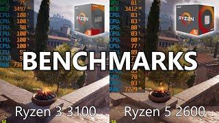 Ryzen 3 3100 vs. Ryzen 5 2600 (or 1600 AF)