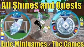 All 5 Shine Locations in Epic Minigames | All Badges for The Games