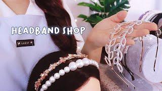 ASMR Relaxing Headband Shop | Trying on & Wrapping (Roleplay)