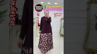 TESETTÜR ETEKLİ KOMBİNLER - NEFA MODA TESETTÜR GİYİM