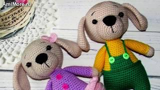 Амигуруми: схема собачек Фени и Вени. Игрушки вязаные крючком - Free crochet patterns.