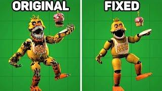 Fixed VS. Original Animatronics in Five Nights at Freddy's #1