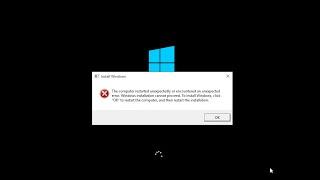 Destroying Windows 10 installer,...then fixing it