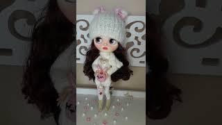 Winter Bunny #blythe #doll #knitting #crochet