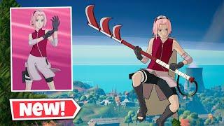 NEW SAKURA HARUNO Skin Gameplay in Fortnite | HIDAN'S SCYTHE Pickaxe