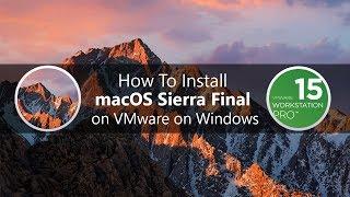 install macOS Sierra on VMware on Windows PC