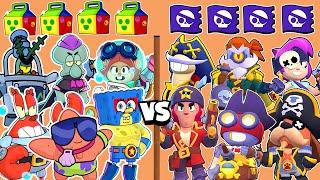 SPONGEBOB BRAWLERS vs PIRATEN BRAWLERS | BRAWL STARS