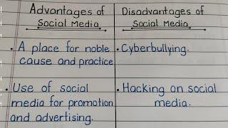 Advantages and Disadvantages of Social Media | Advantages of internet and disadvantages of Internet.